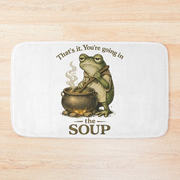 Item preview, That's It You're Going in the Soup Frog – Funny Weirdcore Frog Meme Graphic designed and sold by Teetreasure2.