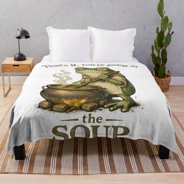 Item preview, That's It You're Going in the Soup Frog – Funny Weirdcore Frog Meme Graphic designed and sold by Teetreasure2.