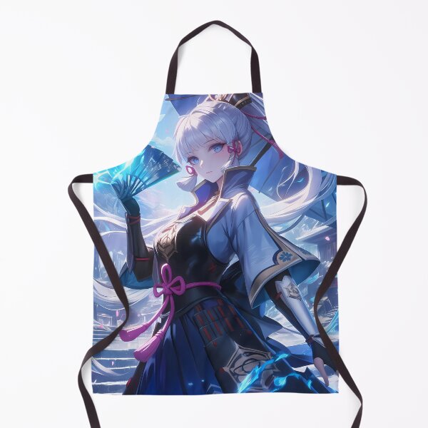 Item preview, Kamisato Ayaka Genshin Impact Cryo Kimono Umbrella Elegance designed and sold by Tokyonomad.