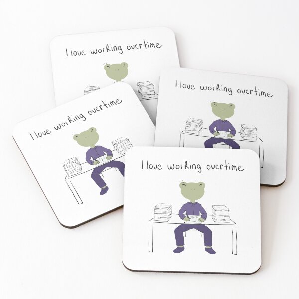 Item preview, Working Overtime Frog Meme designed and sold by Suiriney.