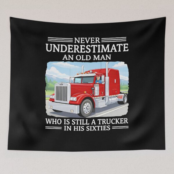 Item preview, Never Underestimate An Old Man Who Is Still A Trucker In His Sixties Retirement designed and sold by AmberWild.