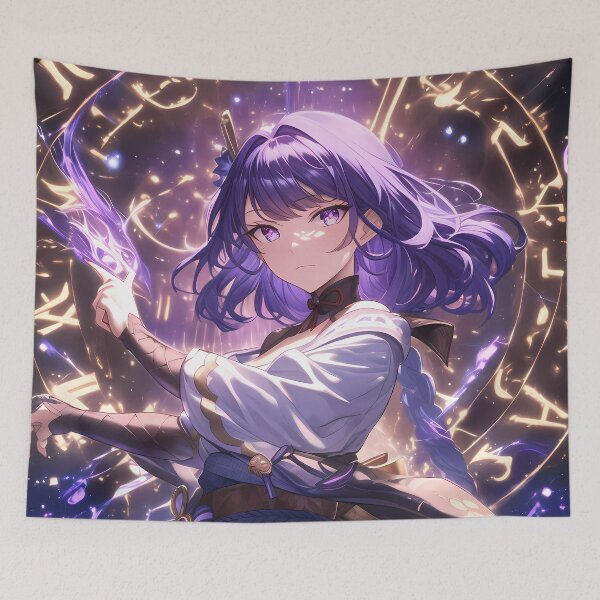 Item preview, Raiden Shogun Genshin Impact Electro Archon Purple Lightning Sigil designed and sold by Tokyonomad.