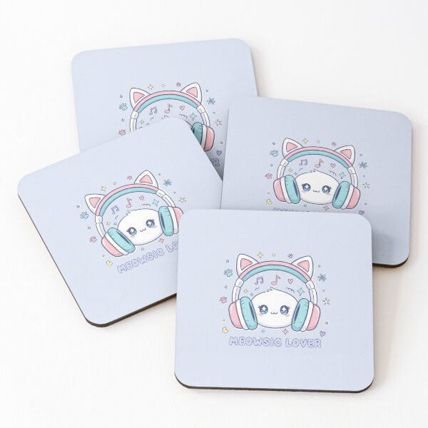 Item preview, Meowsic Lover: Musical cat with headphones designed and sold by EsenciaZen.