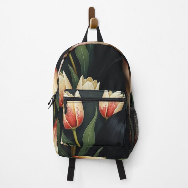 Item preview, Midnight Tulip Muse - Elegant Dark Botanical Portrait designed and sold by Oonward2021.