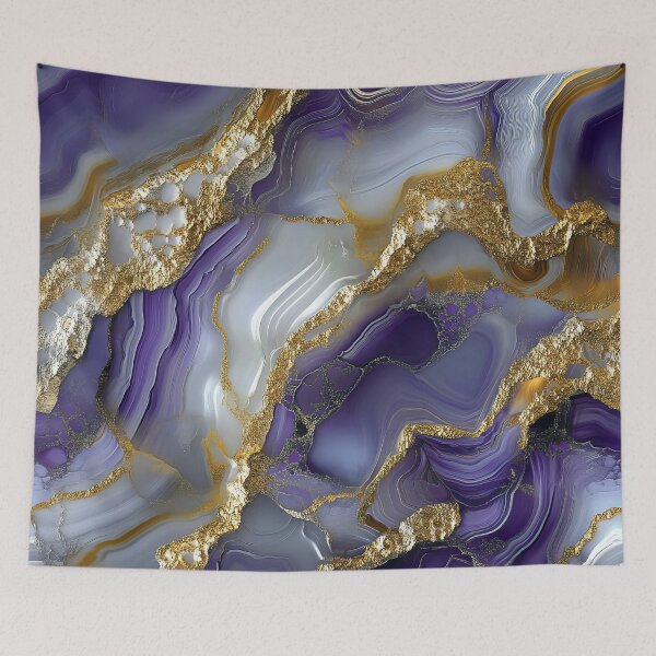Item preview, Purple and Gold Agate designed and sold by WatercolorLane.