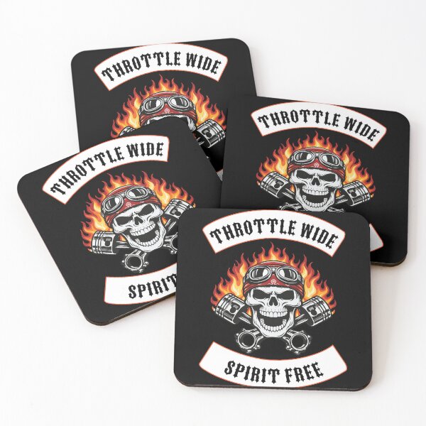 Item preview, Biker Skull Rocker – Throttle Wide Spirit Free designed and sold by Freki & Geri.
