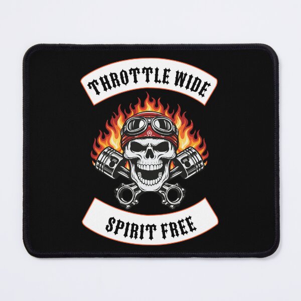 Item preview, Biker Skull Rocker – Throttle Wide Spirit Free designed and sold by Freki & Geri.
