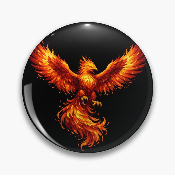 Item preview, Fiery Phoenix Rising From Ashes Illustration – Mythical Fire Bird Rebirth Design, Inspirational Fantasy Phoenix Art  T-Shirts, Stickers designed and sold by Motifai.