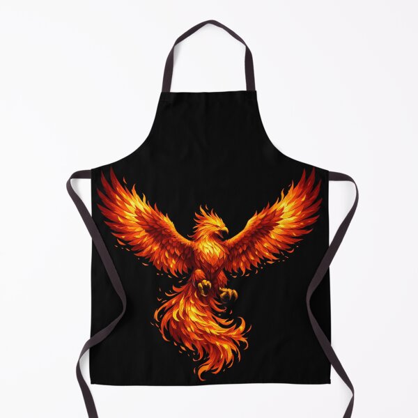 Item preview, Fiery Phoenix Rising From Ashes Illustration – Mythical Fire Bird Rebirth Design, Inspirational Fantasy Phoenix Art T-Shirts, Stickers designed and sold by Motifai.