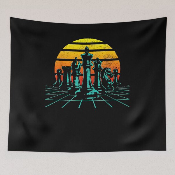 Item preview, Chess Vintage Sunset Retro Chess Player designed and sold by Boutkimaewab.