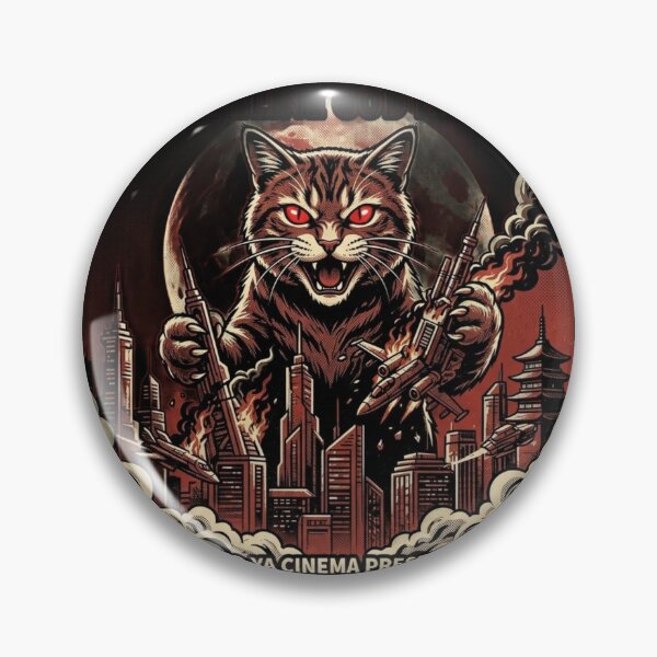 Item preview, Pawzilla Giant Kaiju Cat Destroying City Funny Monster T-Shirt designed and sold by Stickersdevelop.