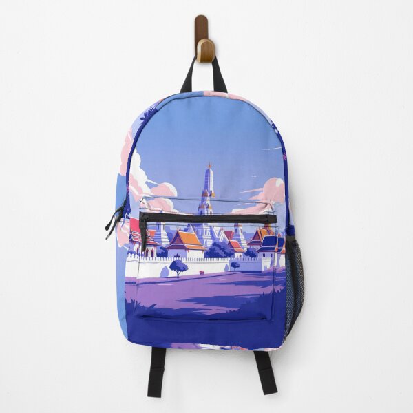 Item preview, Bangkok Temple Skyline – Pastel Thailand Travel Illustration designed and sold by KiraChie.