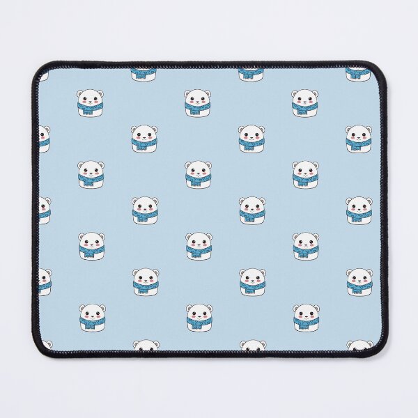 Item preview, Polar bear with a blue scarf designed and sold by SummerKittyArtz.