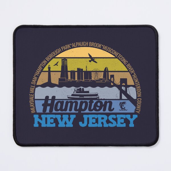 Item preview, Hampton New Jersey Sunset Retro Vintage Local Pride Logo designed and sold by CRHPOD20.