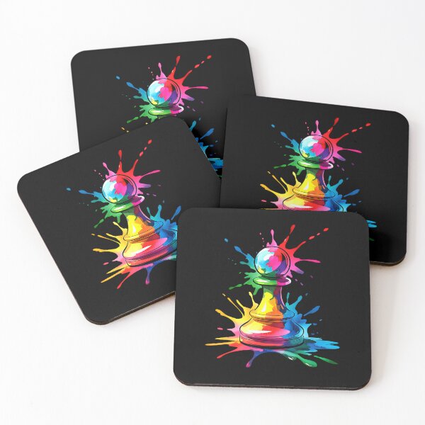Item preview, Chess Pawn Piece Colorful Ink Splash Splatter Colors designed and sold by Boutkimaewab.