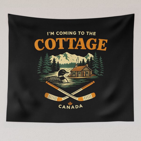 Item preview, I'm Coming to The Cottage Hockey LGBT Canadian Wolf Bird  designed and sold by KarlWade.