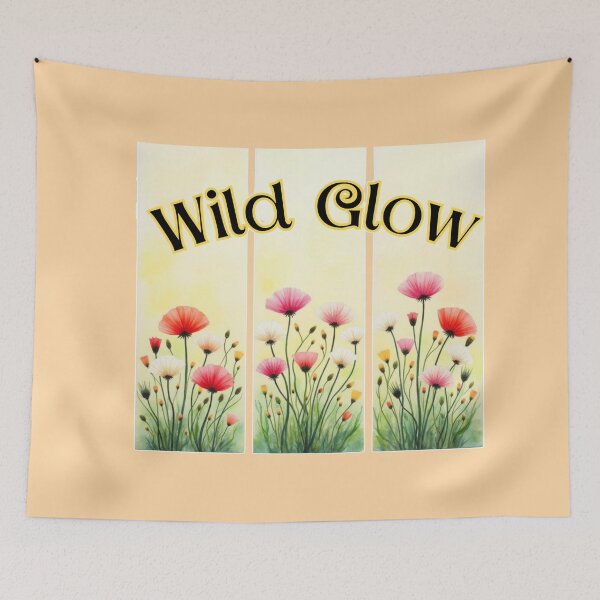 Item preview, Wild Glow - Aesthetic Wildflower Triptych Design  designed and sold by PriyaMagic.
