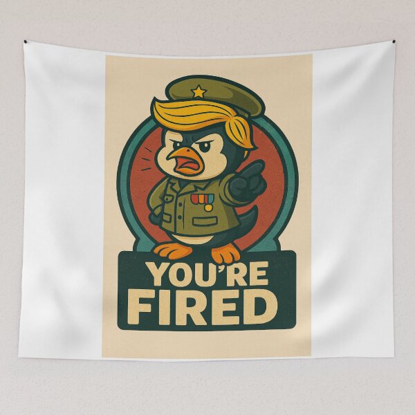 Item preview, You’re Fired! with Commander Penguin designed and sold by Penguin-Arts.
