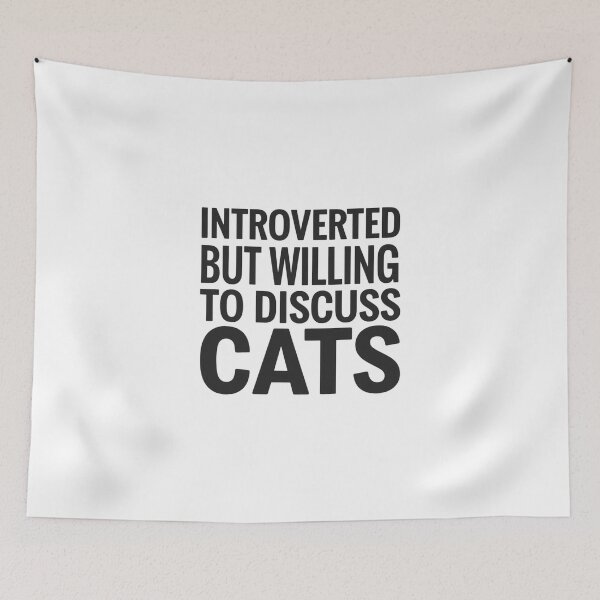 Item preview, Introverted But Willing To Discuss Cats designed and sold by Real Talk Tees.