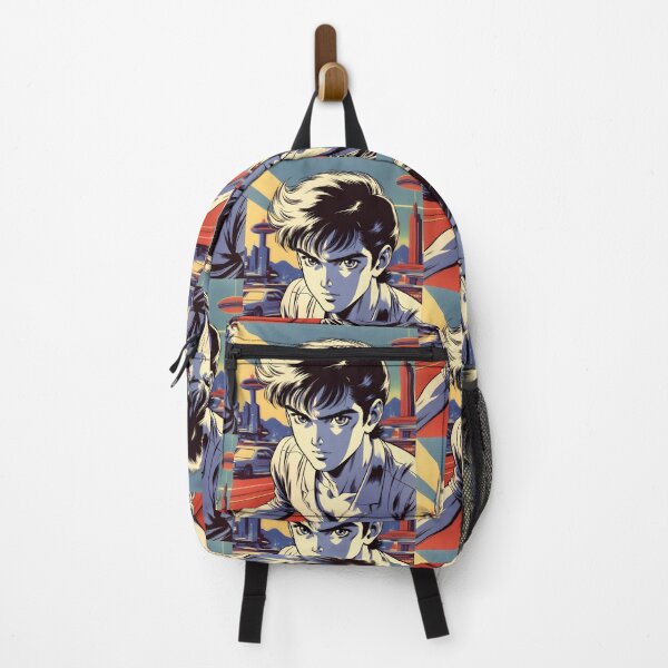 Item preview, Retro 80s Anime Boy Futuristic City Vintage Anime Aesthetic designed and sold by Radnime.
