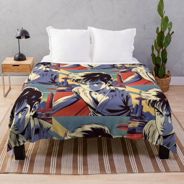 Item preview, Retro 80s Anime Boy Futuristic City Vintage Anime Aesthetic designed and sold by Radnime.