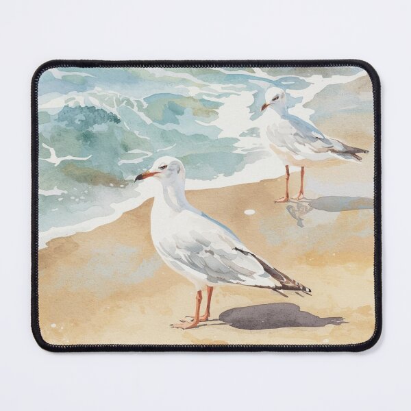Item preview, Watercolor Seagulls Ocean Beach designed and sold by SeaStarAlex.