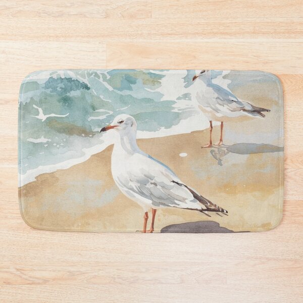 Item preview, Watercolor Seagulls Ocean Beach designed and sold by SeaStarAlex.