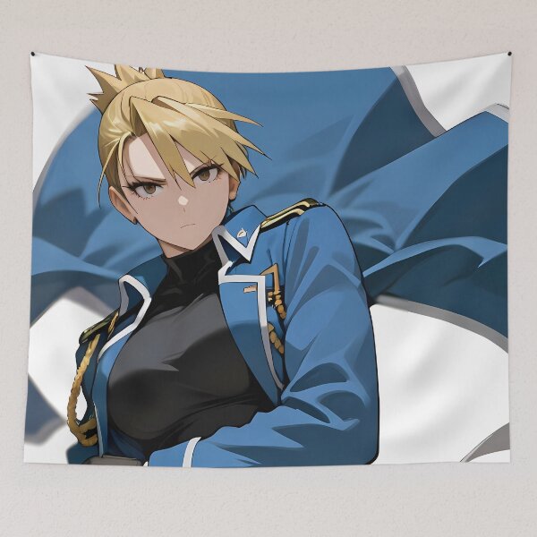 Item preview, Riza Hawkeye Fullmetal Alchemist Anime Military Uniform Blue Confident Waifu designed and sold by Tokyonomad.