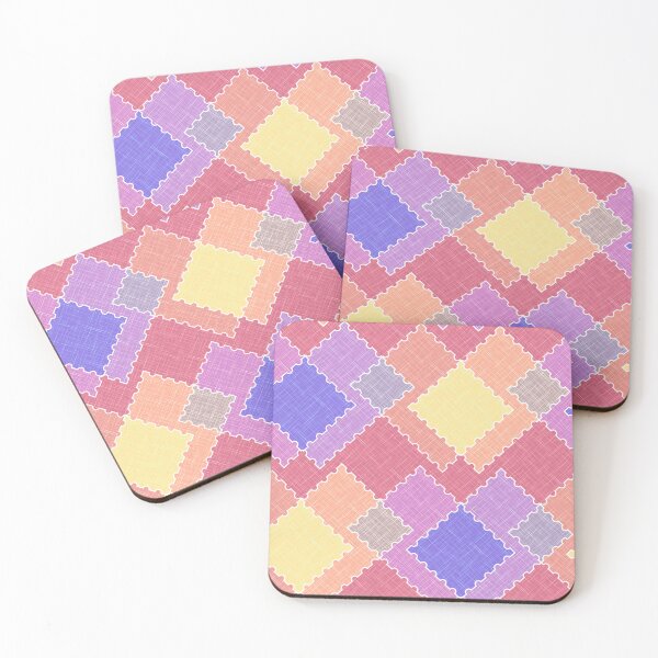 Item preview, Textured patchwork patchwork monochrome pastel strokes  designed and sold by fuzzyfox.
