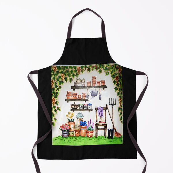 Item preview, Rustic Garden Haven: Cozy Gardening Corner Illustration designed and sold by Tina1Creates.