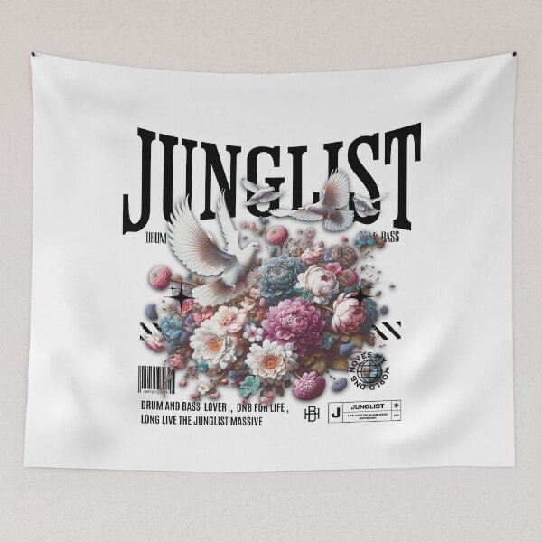Item preview, JUNGLIST  - Dnb Birds Of Feather (Black)  designed and sold by Discothreadz.