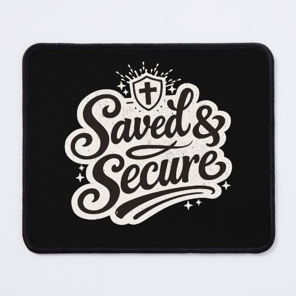 Item preview, Saved and Secure – Christian Salvation Faith Statement designed and sold by Verse & Vibes.