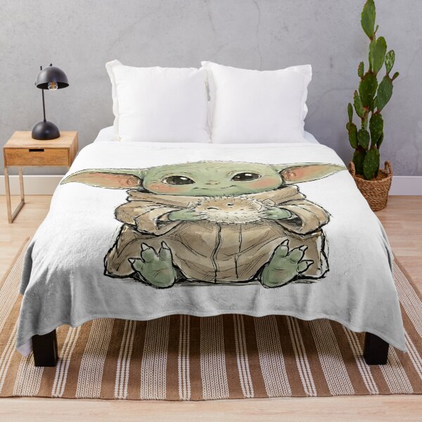 Item preview, BABY YODA WITH PUFFERFISH designed and sold by LIS AND MELIVERSO.