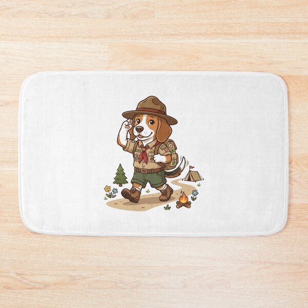 Item preview, Beagle Scout Retro Adventure - Cute Dog Hiking & Camping Design designed and sold by PopPizzazz.