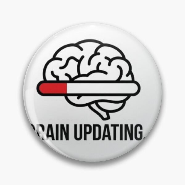 Item preview, Brain Updating Sticker – Funny Tech Burnout Humor – Minimal Brain Loading Design designed and sold by Vegasstickers.