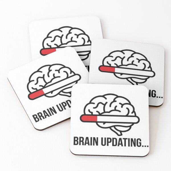 Item preview, Brain Updating Sticker – Funny Tech Burnout Humor – Minimal Brain Loading Design designed and sold by Vegasstickers.