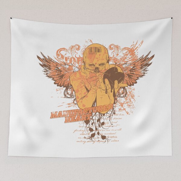 Item preview, Manufactured Heart - Cyber Goth Barcode Angel Grunge Art designed and sold by snapifyprints.