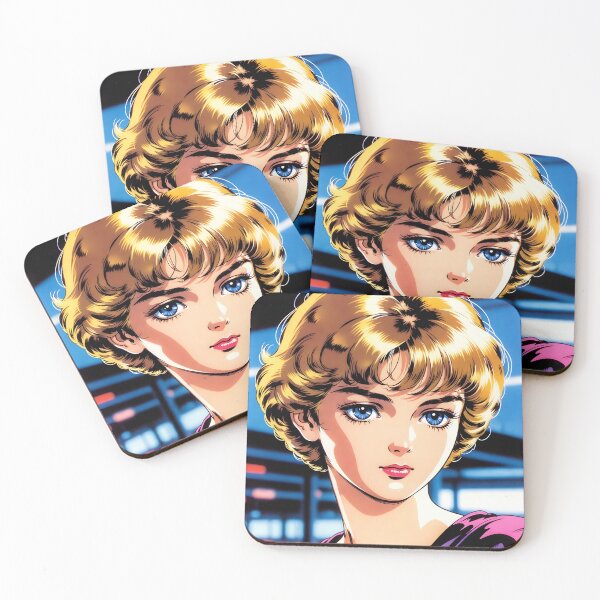 Item preview, Blonde Retro Anime Girl Portrait 80s Style designed and sold by Radnime.