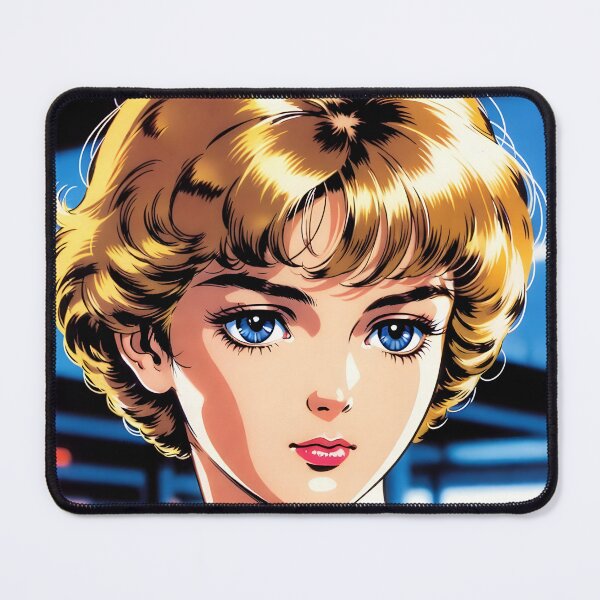 Item preview, Blonde Retro Anime Girl Portrait 80s Style designed and sold by Radnime.
