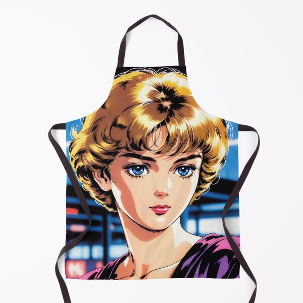 Item preview, Blonde Retro Anime Girl Portrait 80s Style designed and sold by Radnime.