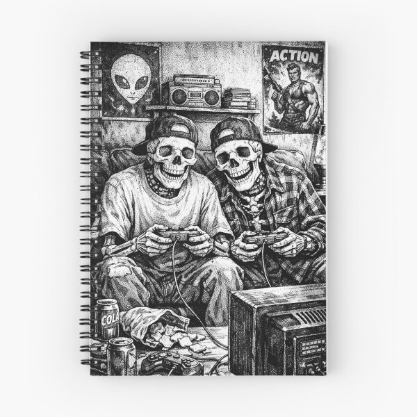 Item preview, Midnight Skull Gamers — Gritty Gothic Stipple Scene designed and sold by Flower Magic .