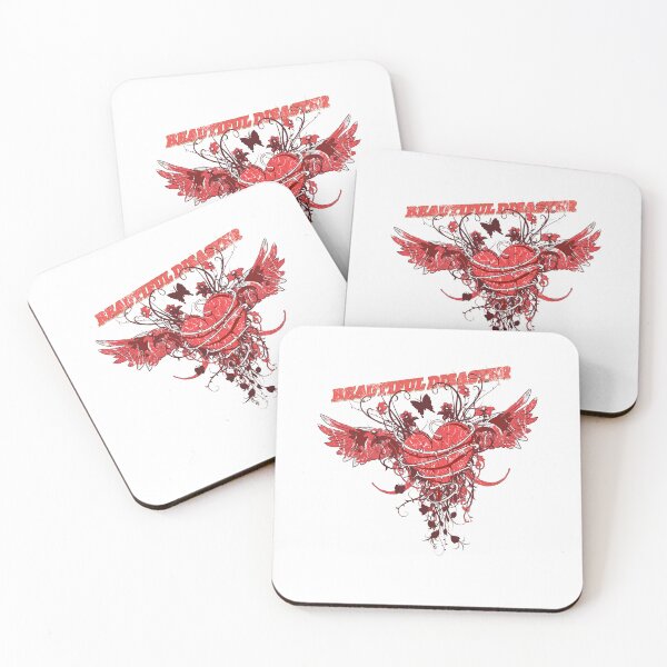 Item preview, Beautiful Disaster - Edgy Pink Winged Heart & Barbed Wire Grunge designed and sold by snapifyprints.
