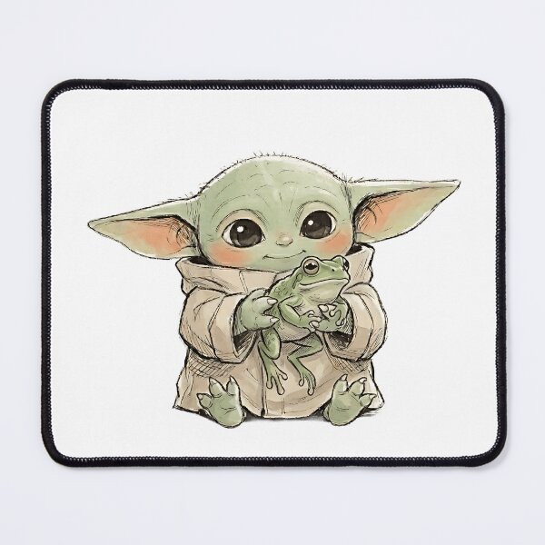 Item preview, BABY YODA WITH TREE FROG designed and sold by LIS AND MELIVERSO.