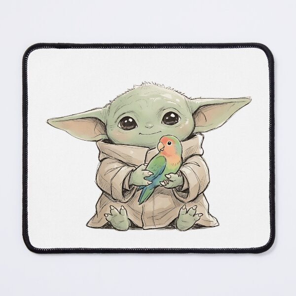 Item preview, BABY YODA WITH LOVEBIRD designed and sold by LIS AND MELIVERSO.