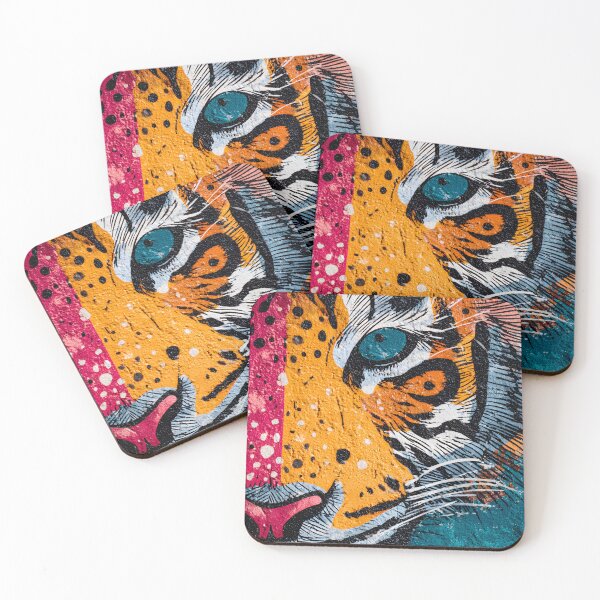 Item preview, Campaign For Wildlife Freedom with a Vibrant Tiger Mural in Bold Patterns and Dynamic Colors designed and sold by OlfactoART Studio.