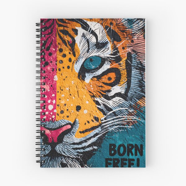 Item preview, Campaign For Wildlife Freedom with a Vibrant Tiger Mural in Bold Patterns and Dynamic Colors designed and sold by OlfactoART Studio.