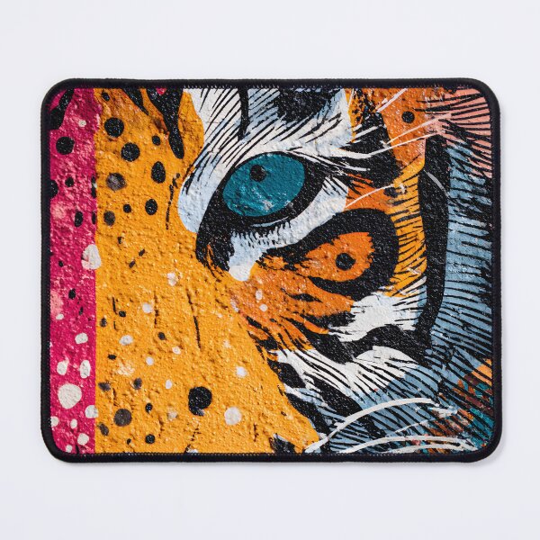 Item preview, Campaign For Wildlife Freedom with a Vibrant Tiger Mural in Bold Patterns and Dynamic Colors designed and sold by OlfactoART Studio.