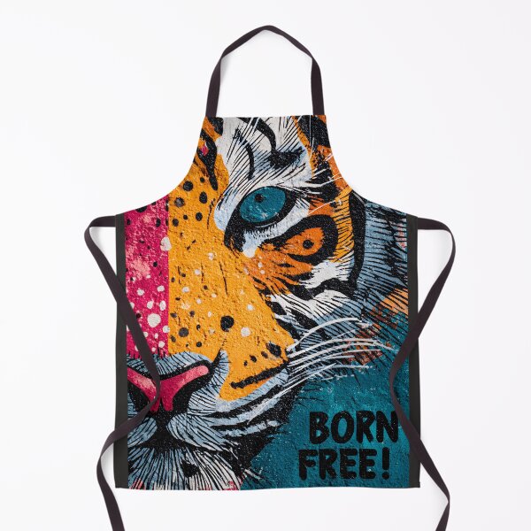 Item preview, Campaign For Wildlife Freedom with a Vibrant Tiger Mural in Bold Patterns and Dynamic Colors designed and sold by OlfactoART Studio.