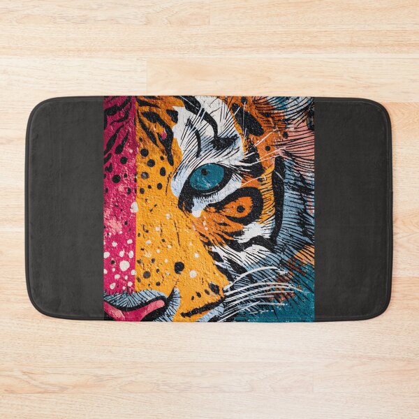 Item preview, Campaign For Wildlife Freedom with a Vibrant Tiger Mural in Bold Patterns and Dynamic Colors designed and sold by OlfactoART Studio.