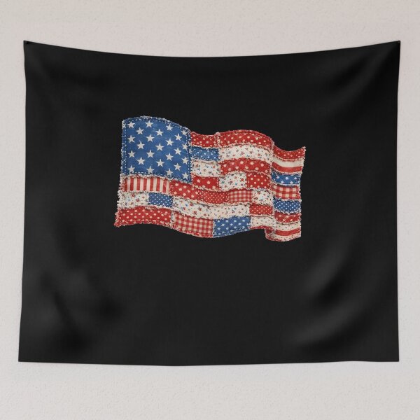 Item preview, Faux Quilted American Flag 4th of July designed and sold by Lakatosarpad.